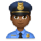 Man Police Officer- Medium-Dark Skin Tone emoji on LG